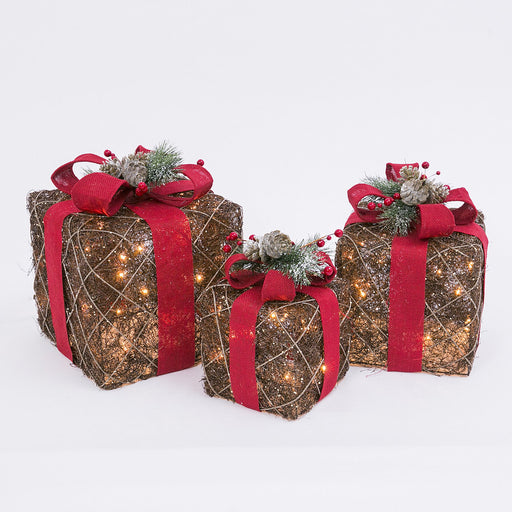 Sell S/3 Elec Vine Gift Boxes w/ Rd Bow