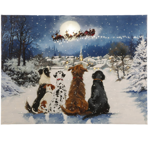 Dogs Watching Santa Print