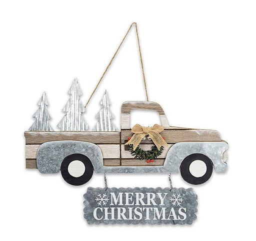 15x11" Truck Mry Christmas Sign