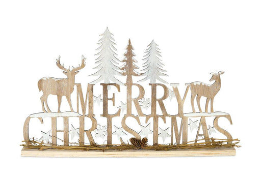 18x10.5" Wd Merry Christmas Sign