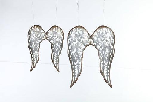 18x14" Galv. Scroll Angel Wings