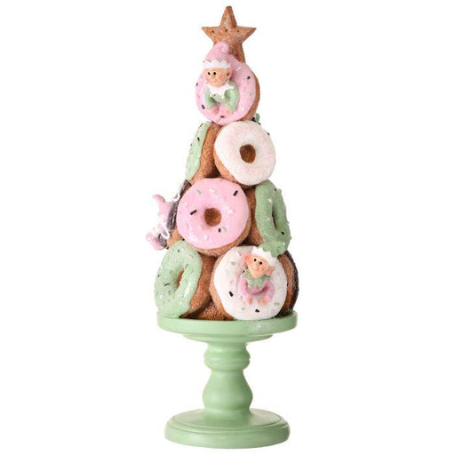 15" Doughnut With Elves Tree