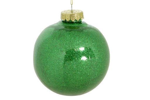 100mm green glitter ball