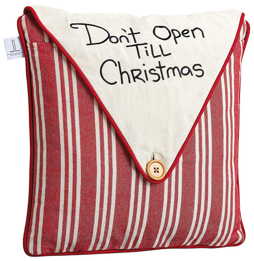 18"x18" Don't Open Till Christmas Pillow
