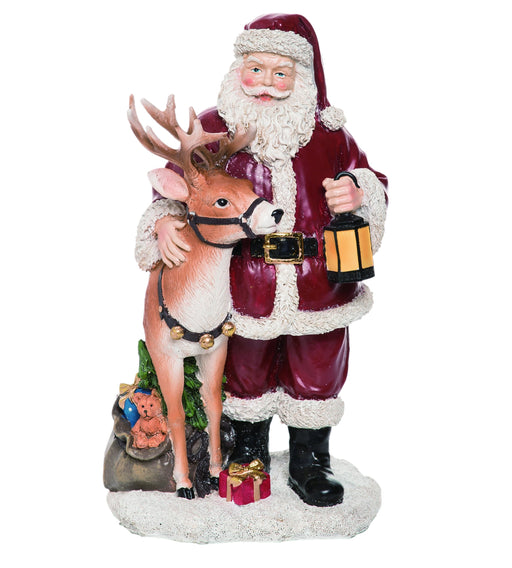 12.5x7" Santa w/ Reindeer